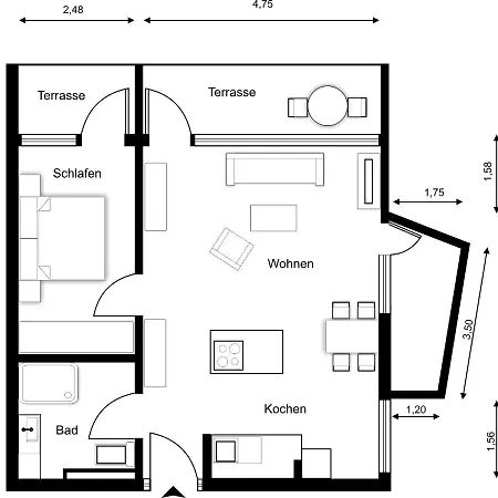 Апартаменты Sylter-juwel-mit-traumblick *